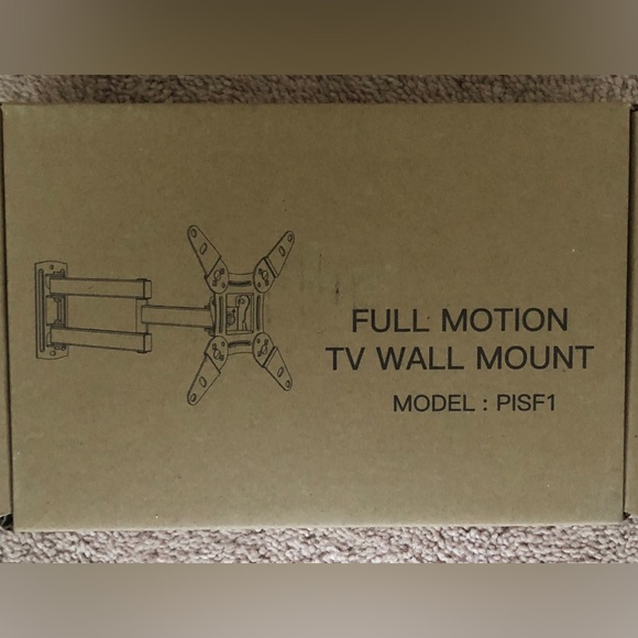 Black Full Motion TV Monitor Wall Mount Bracket Swivel Tilt for Most 13-42 In - Picture 7 of 8